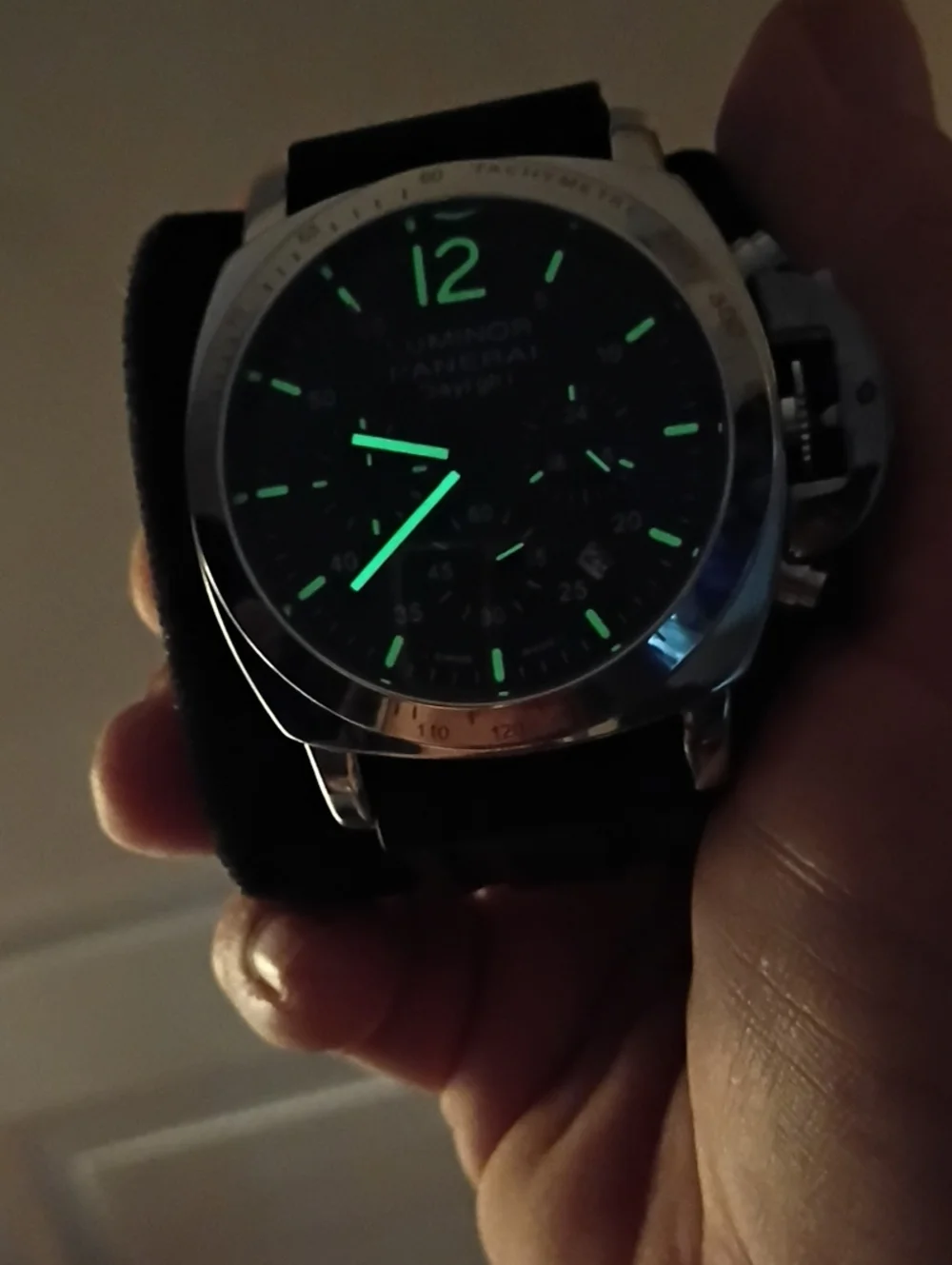 Multibrand Black Chronograph Men’s Watch with Stainless Steel Case